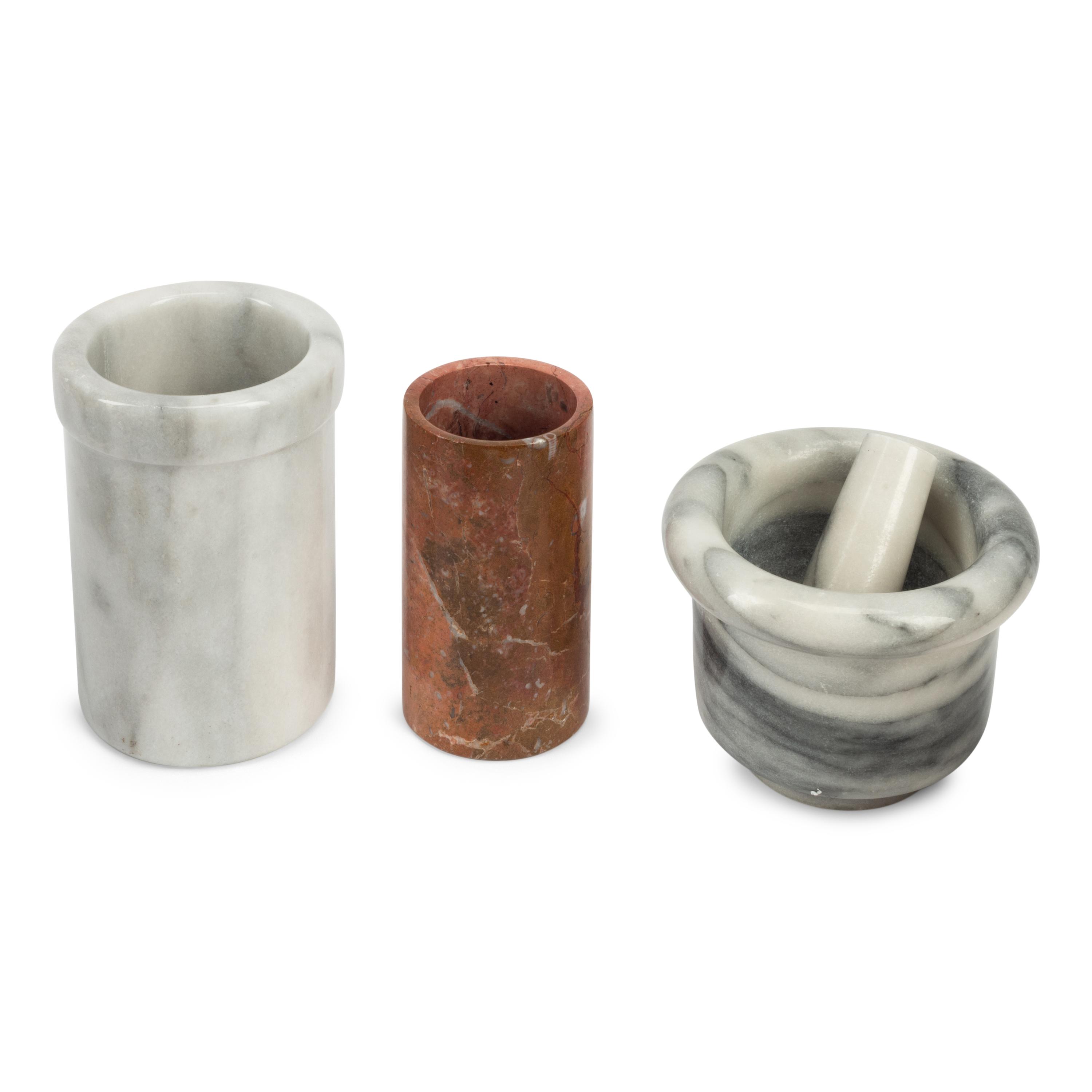 A Group of Nine Decorative Marble Table Articles