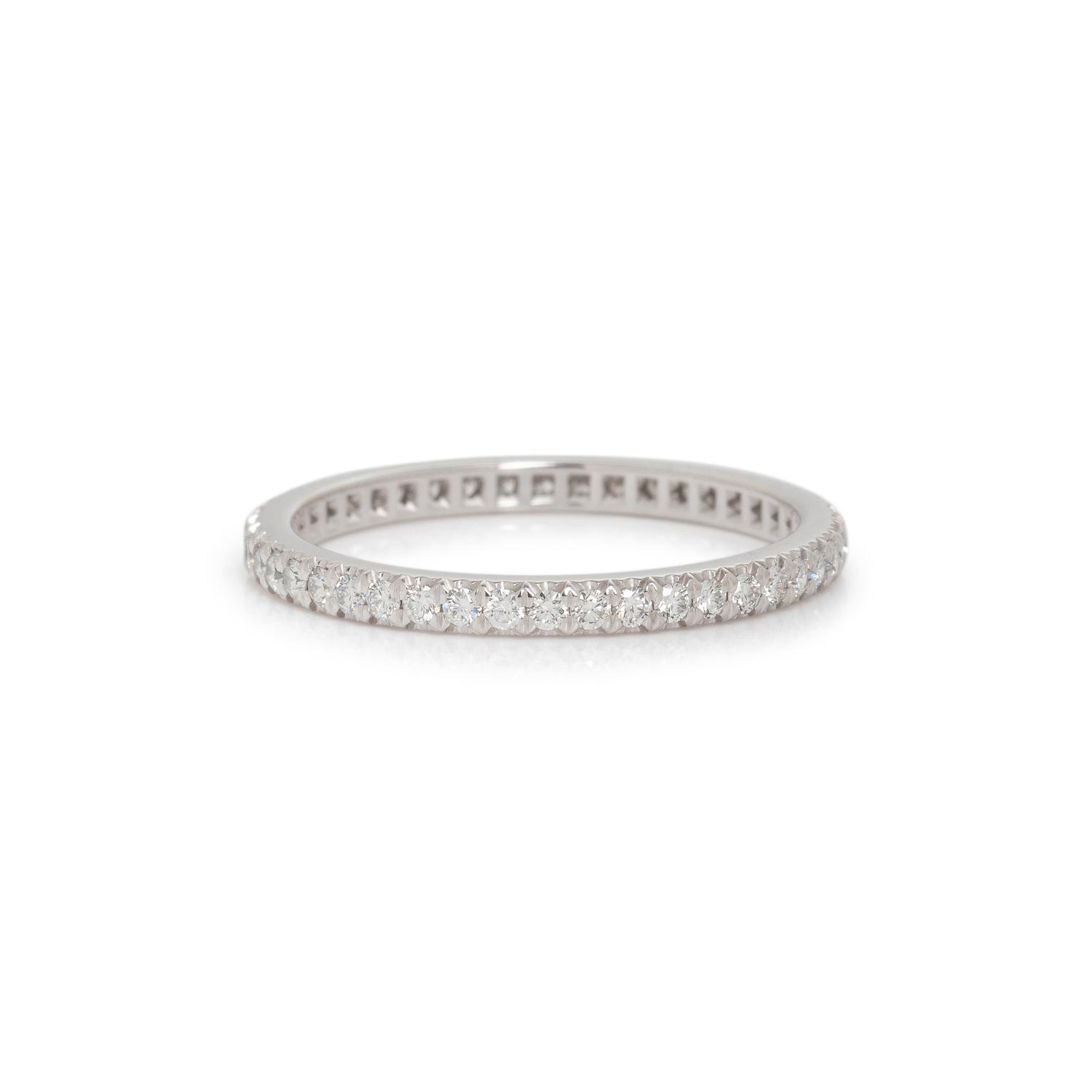 TIFFANY & CO., PLATINUM AND DIAMOND ETERNITY BAND