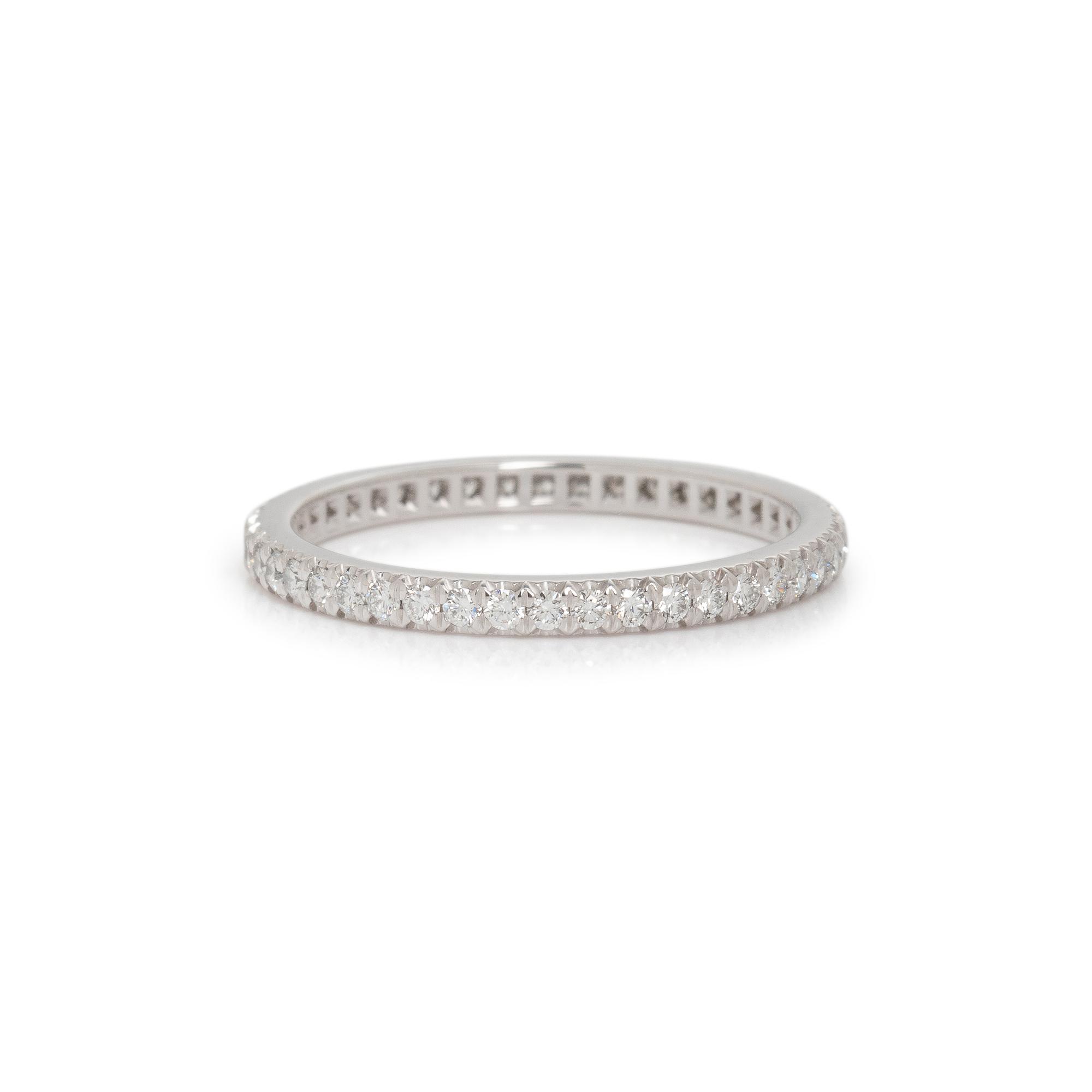 TIFFANY & CO., PLATINUM AND DIAMOND ETERNITY BAND