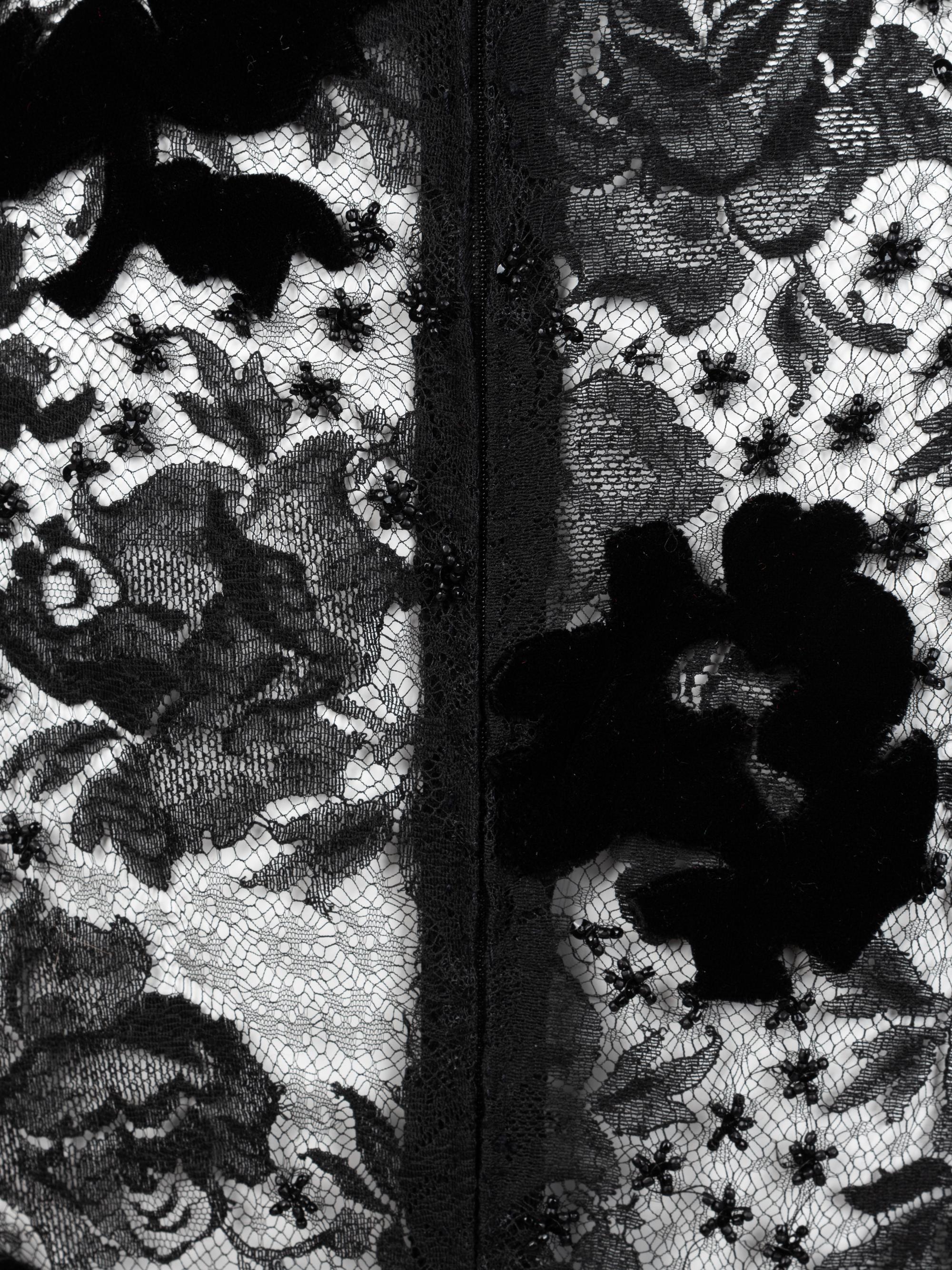 Givenchy Haute Couture Velvet and Taffeta Dress with Rolled Neck, Fall 1978
