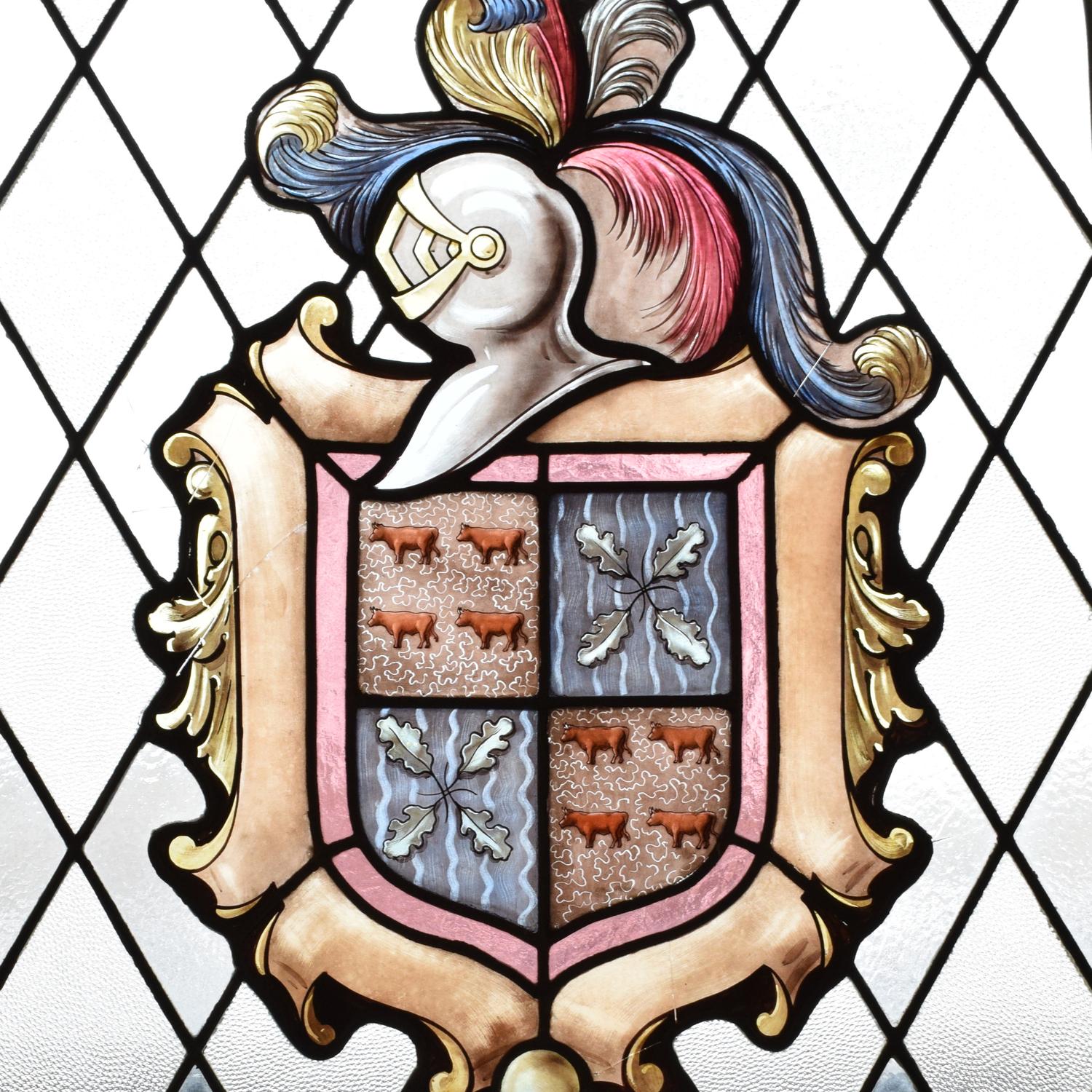 An Art Glass Window 40" W x 2.5" D x 73.5" H — Argentina, 20th Century