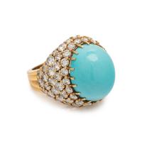 TURQUOISE AND DIAMOND RING