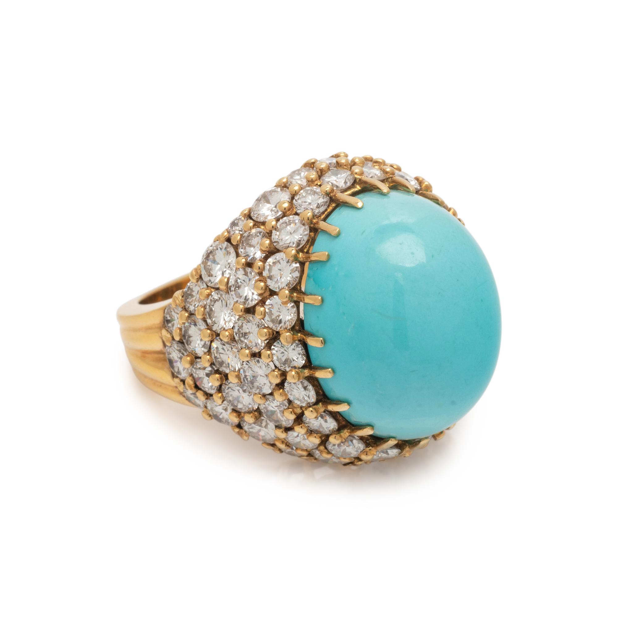 TURQUOISE AND DIAMOND RING