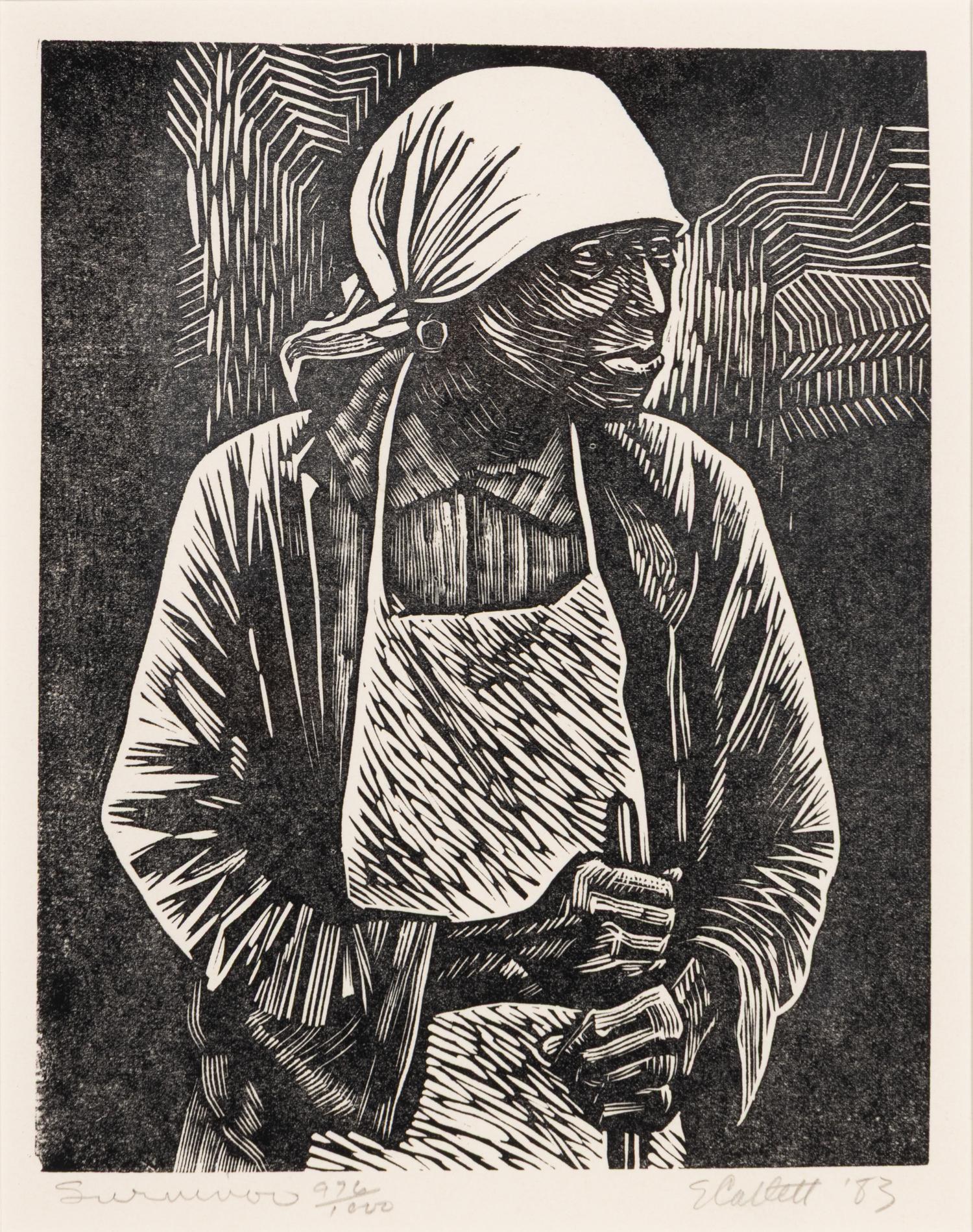 Elizabeth Catlett (American, 1915-2012) — Survivor, 1983
