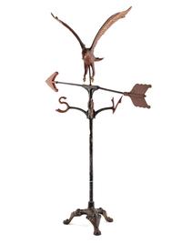 A Molded and Painted Copper Spread-Winged Eagle Weathervane