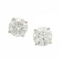 DIAMOND AND WHITE GOLD STUD EARRINGS