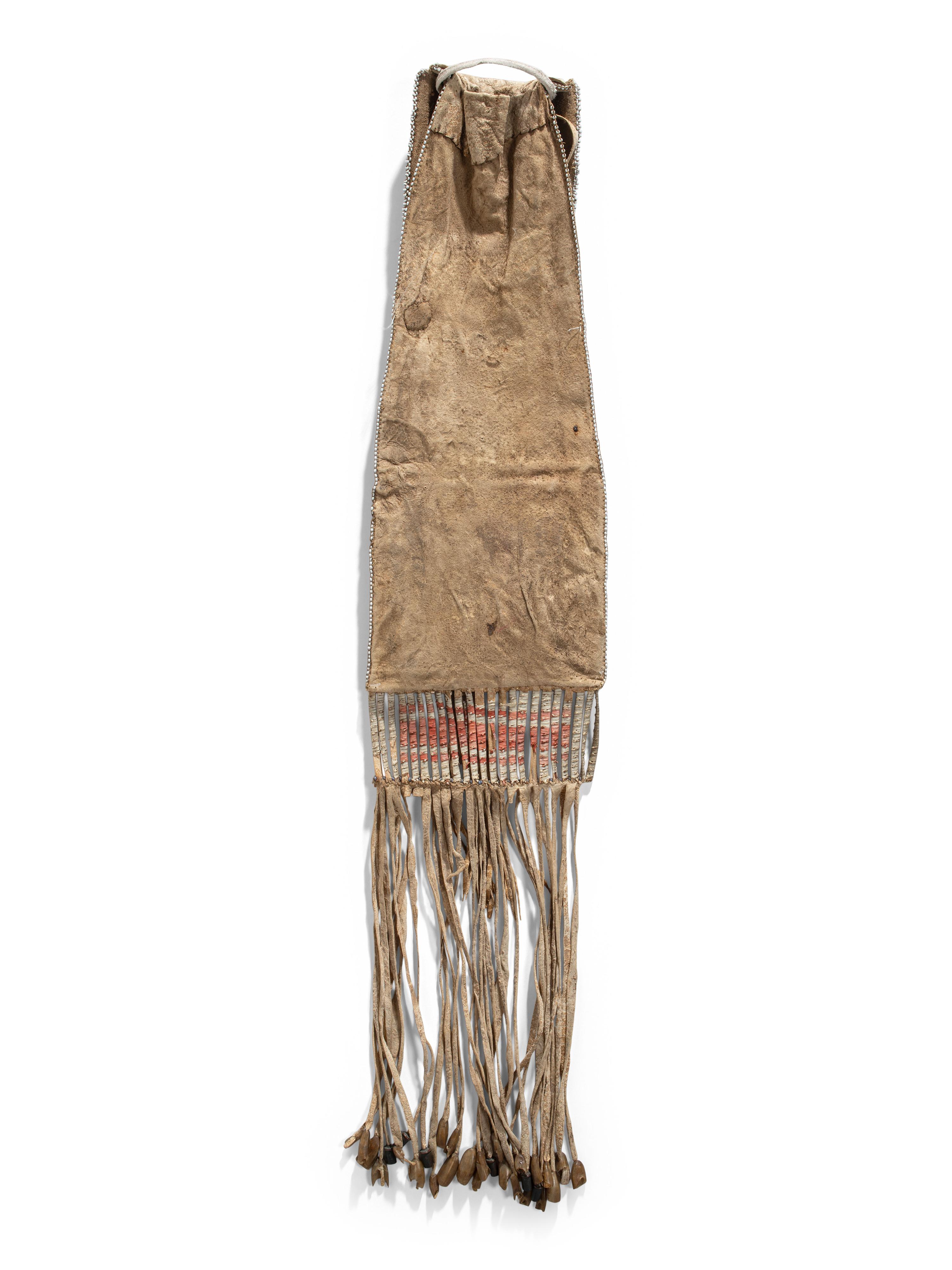 Blackfeet Beaded Hide Tobacco Bag, Published