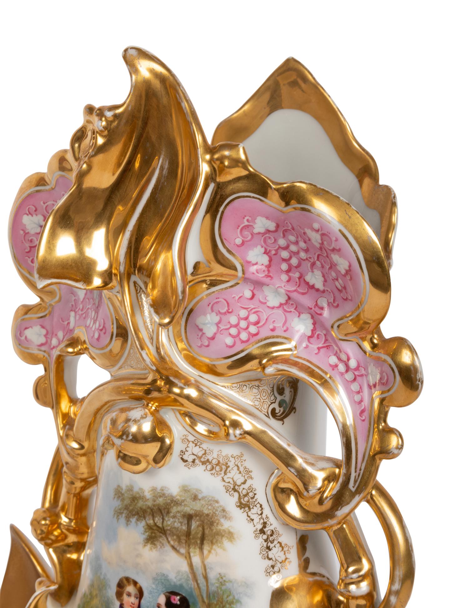 A Pair of Paris Porcelain Vases