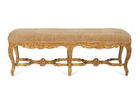 A Louis XV Style Giltwood Bench