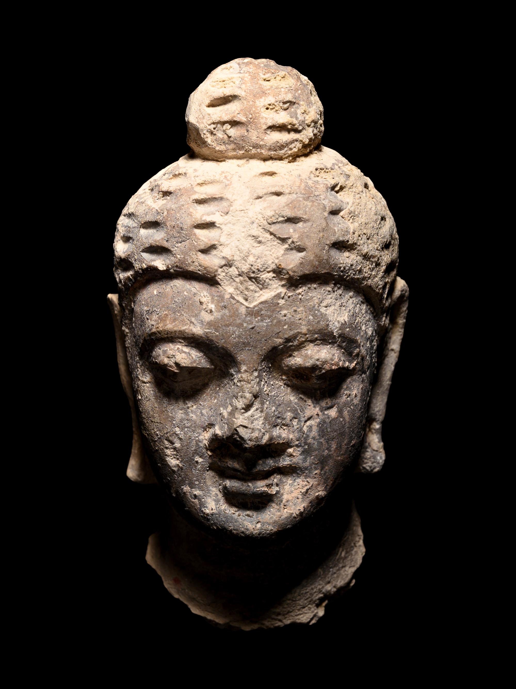 Five Gandharan Fragmentary Stucco Heads