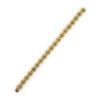 Turquoise and Yellow Gold Bracelet