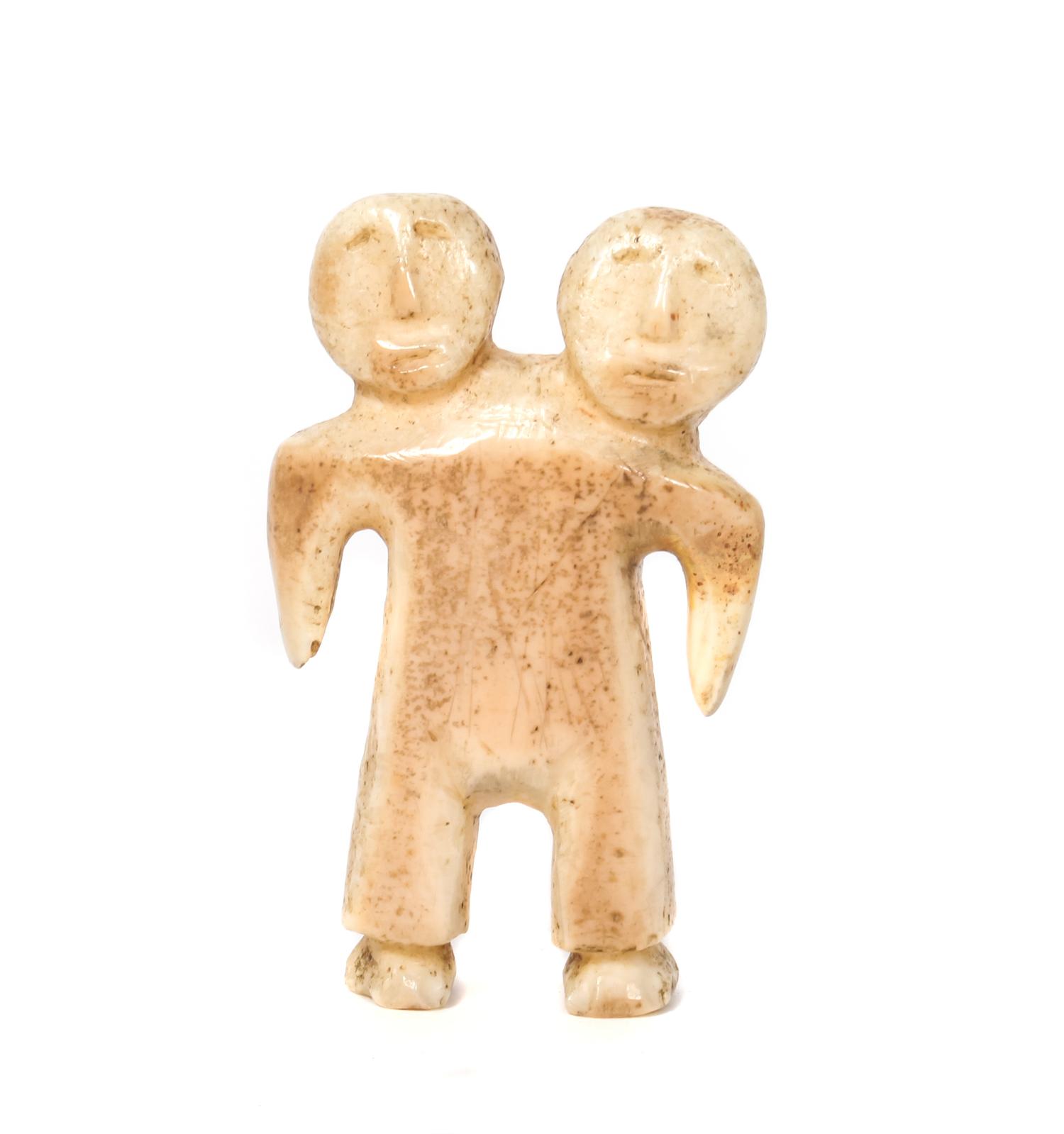 Inuit Carved Bone Figure Height 2 3/4 inches — 19th Century