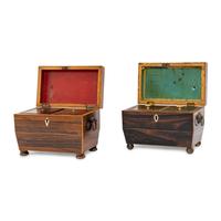 Two Regency Rosewood Tea Caddies