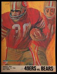 A Rare 1966 Chicago Bears vs. San Francisco 49ers Multi Signed Autograph Game Program Including Brian Piccolo (Beckett Authentication Services Signature Review),