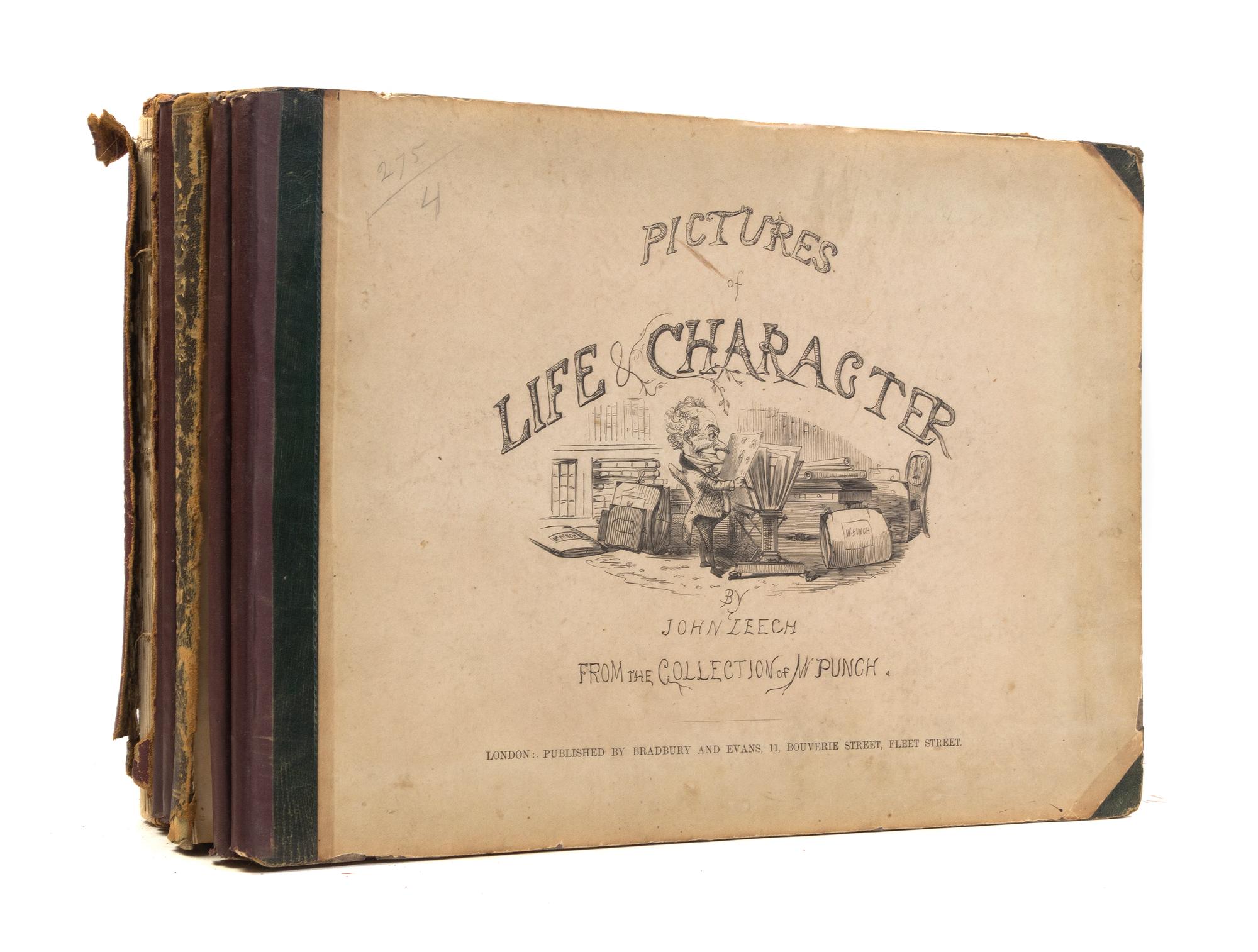 LEECH, JOHN. Pictures of Life & Character from the Collection of Mr. Punch. Lond., 1856-1865. 6 vols. 1st through 5th series, lacks 4th