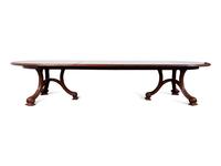 A Carved Walnut Two Pedestal Banquet Table by Therien Studio Workshops — 20TH CENTURY