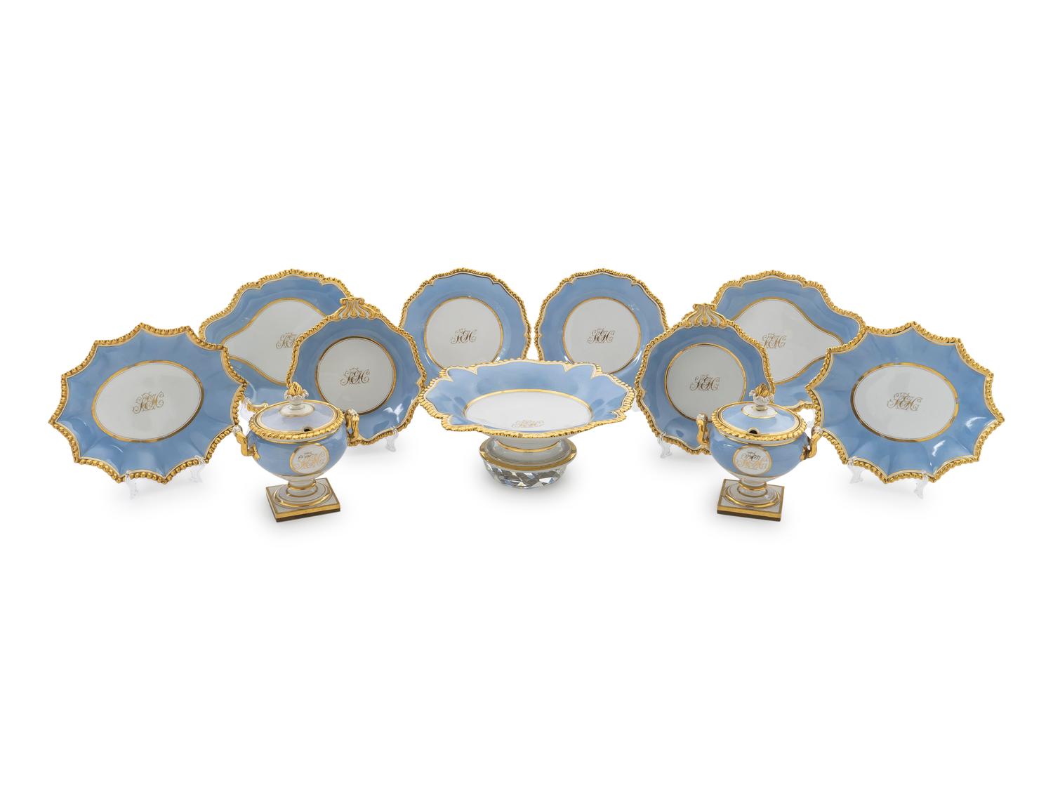 A Worcester Flight Barr & Barr Porcelain Dessert Service — C. 1814-1840