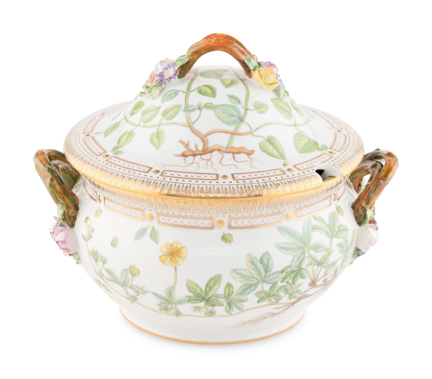 A Royal Copenhagen Flora Danica Porcelain Covered Tureen