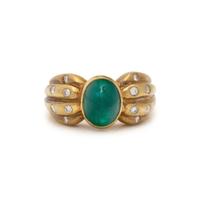 EMERALD AND DIAMOND RING