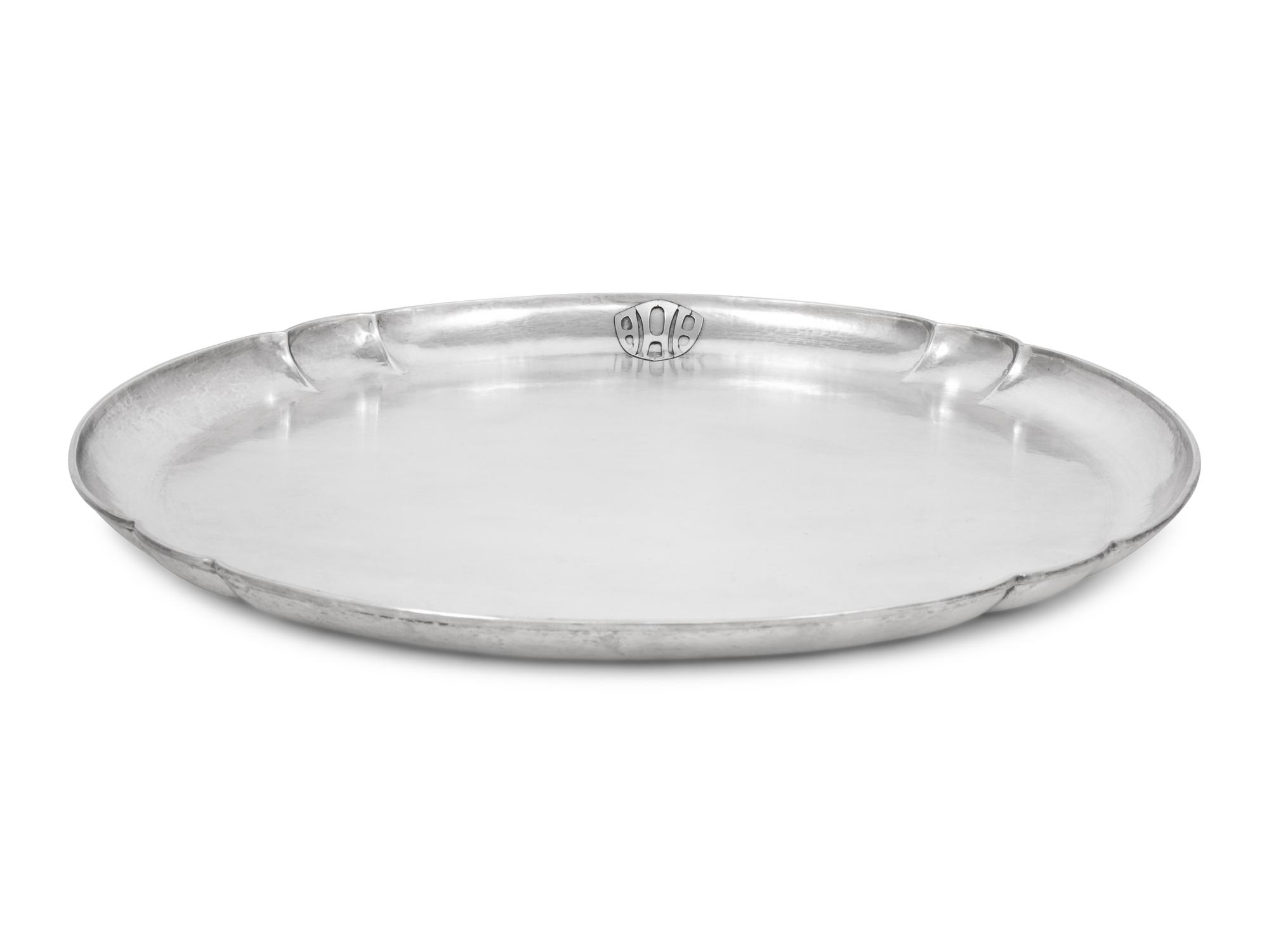 A Large Falick Novick Arts & Crafts Silver Serving Platter