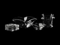 Three Simon Pearce Glass Articles and a Veritas Ashtray
