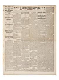 [LINCOLN, ABRAHAM—GETTYSBURG ADDRESS]. New-York Daily Tribune . New York, 20 November 1863.