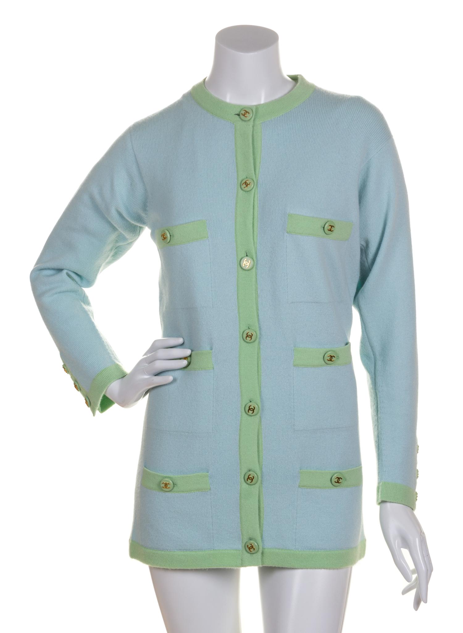 A Pair of Chanel Cashmere Twin Sets, Size 38.