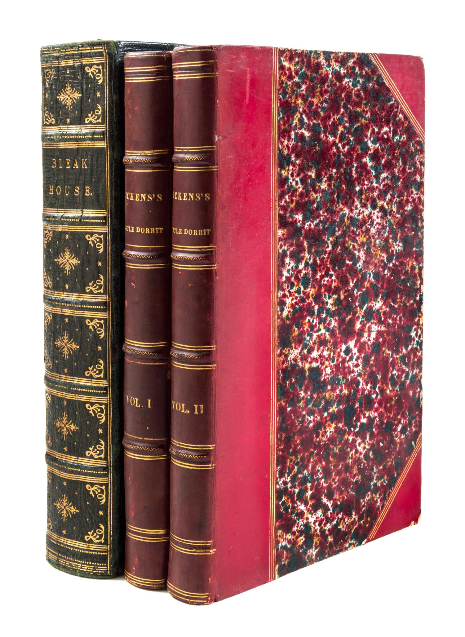 DICKENS, CHARLES. Two first eds. in book form. Little Dorrit. London, 1857. 2 vols. Bleak House. London, 1853.