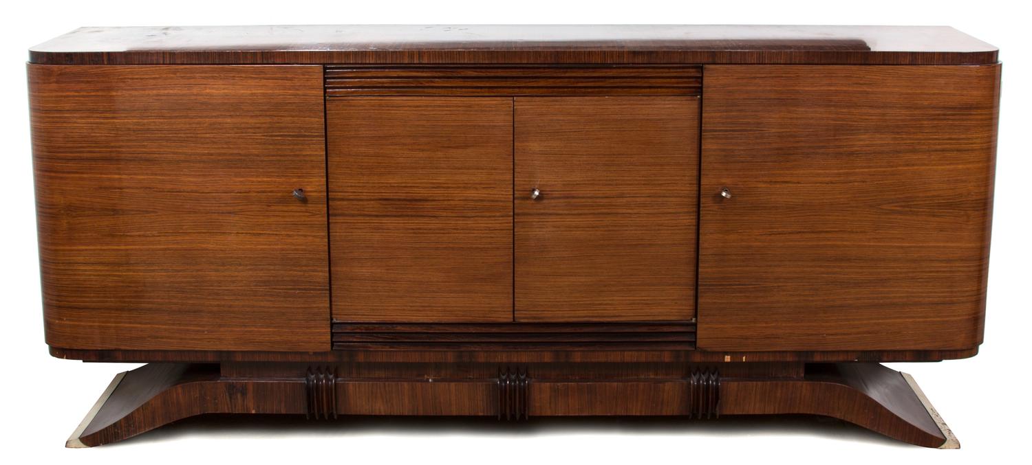 A French Art Deco Sideboard Height 39 x width 89 1/2 x depth 21 inches. — 20TH CENTURY