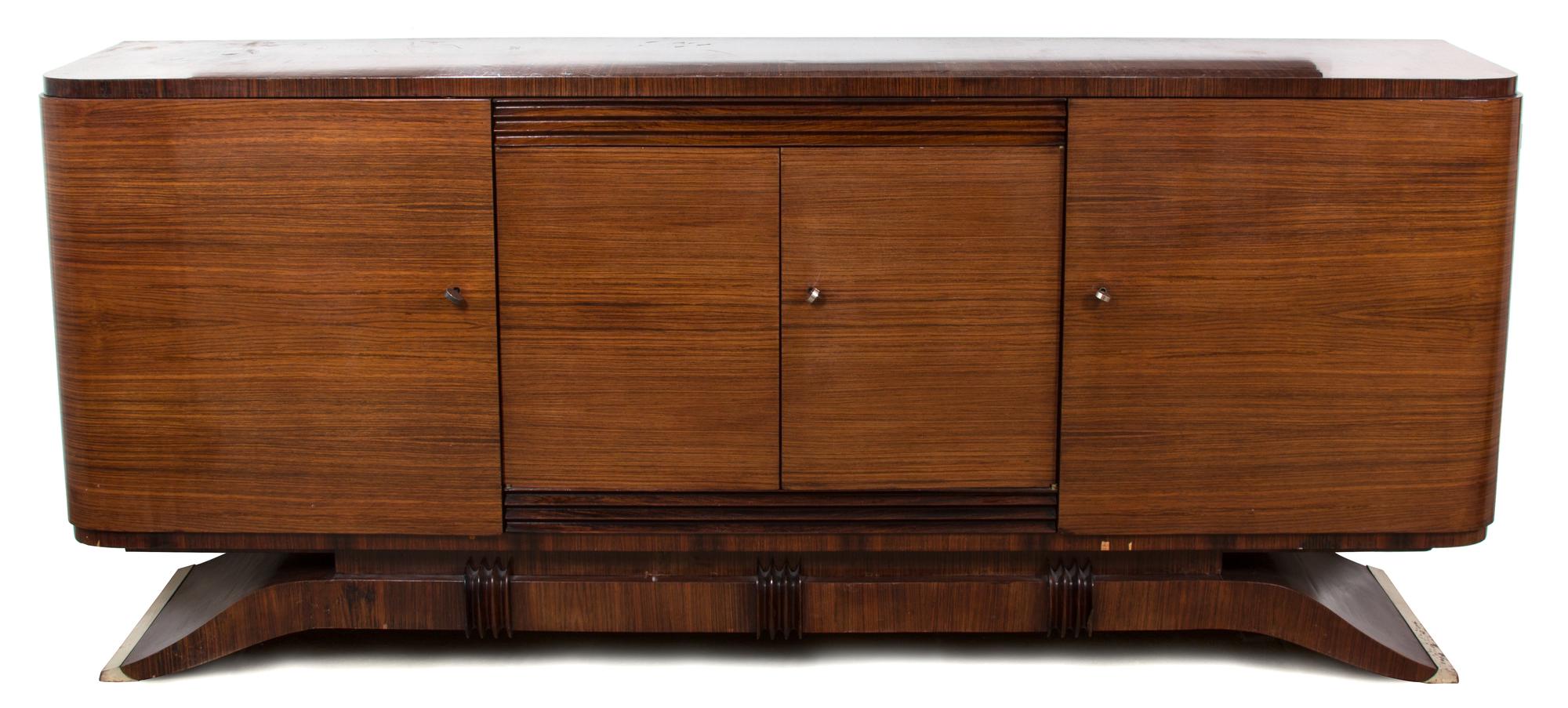 A French Art Deco Sideboard Height 39 x width 89 1/2 x depth 21 inches. — 20TH CENTURY
