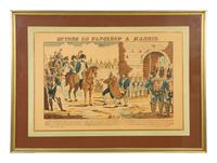 A Set of Five Napoleonic Colored Engravings After François Georgin