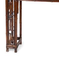 A Chinese Bamboo-Carved Console Table — 19TH CENTURY