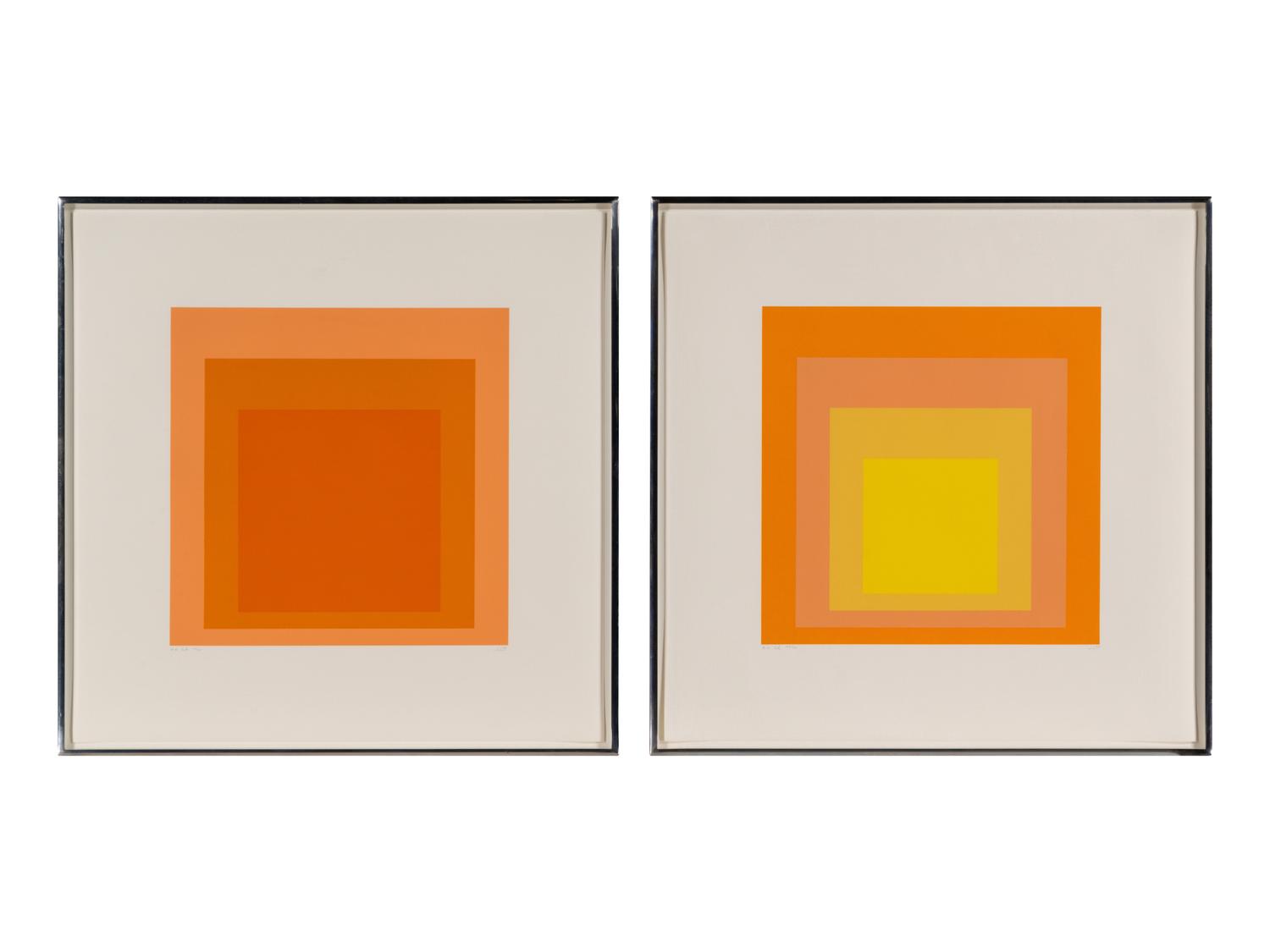 Homage to the Square: Edition Keller Ia-Ik (complete portfolio of ten screenprints, with text and portfolio case ), 1970