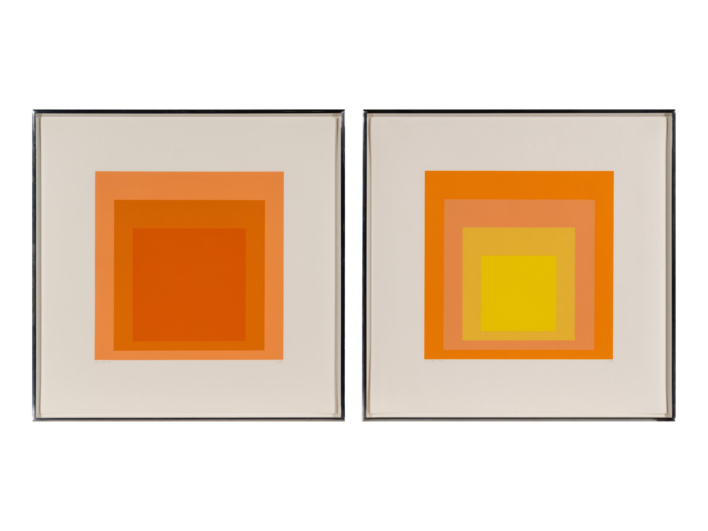 Homage to the Square: Edition Keller Ia-Ik (complete portfolio of ten screenprints, with text and portfolio case ), 1970
