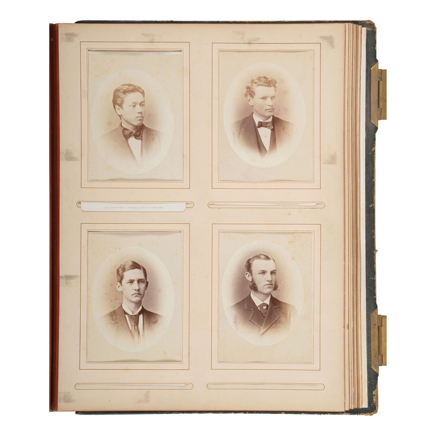 [African Americana] Yale College Photo Album of Faculty and Students, incl. African American Worker