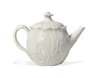 A Wedgwood Smear Glazed Cabbage Leaf Teapot