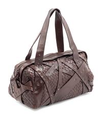 Bottega Veneta Studded Dark Brown Intrecciato Duffel,