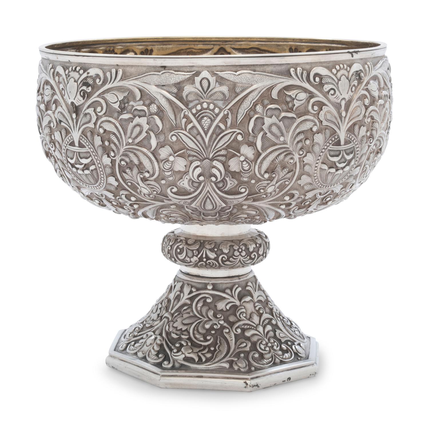 A Russian Silver Footed Bowl Retailed by Tiffany and Co.