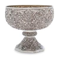 A Russian Silver Footed Bowl Retailed by Tiffany and Co.