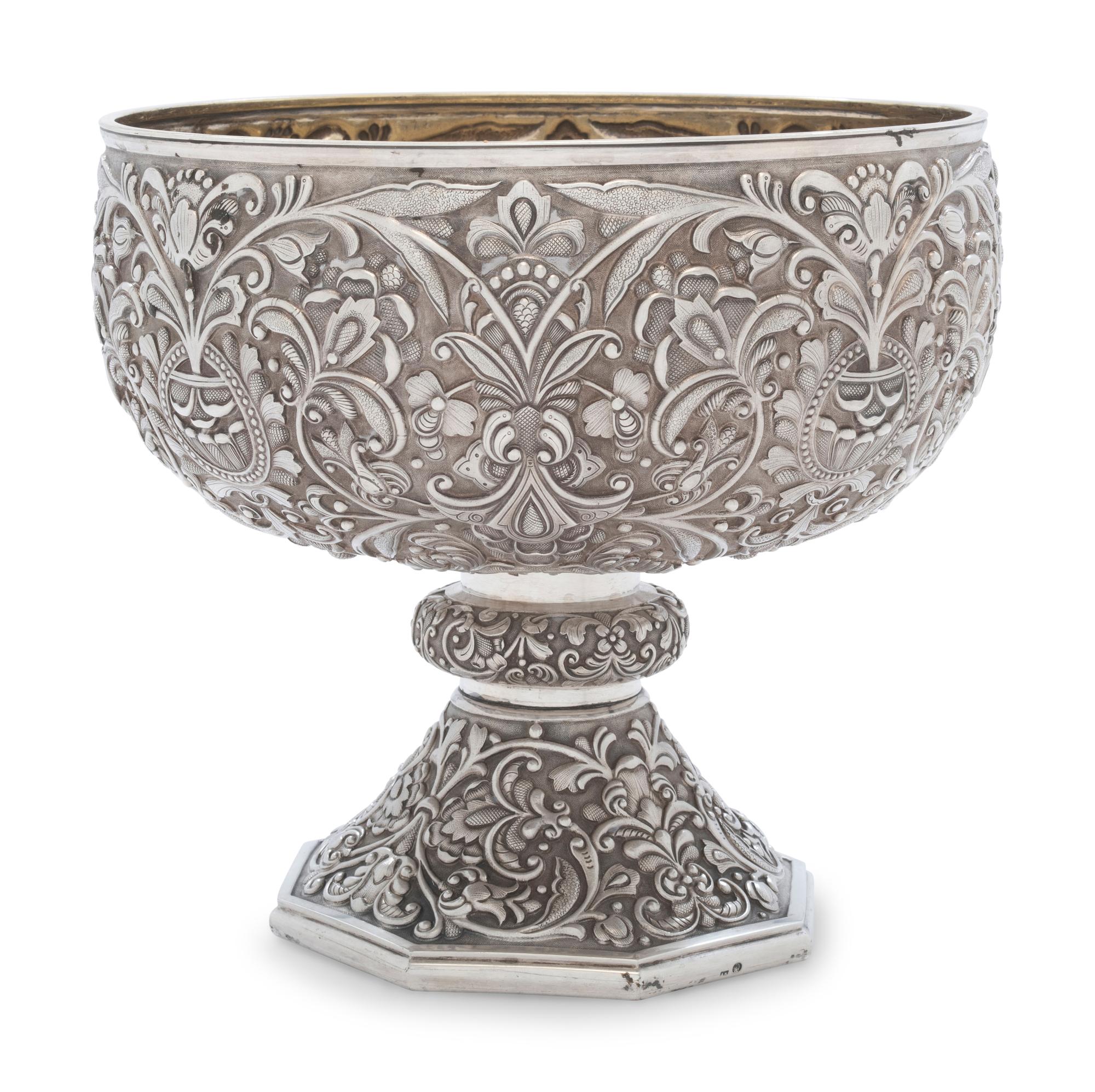 A Russian Silver Footed Bowl Retailed by Tiffany and Co.