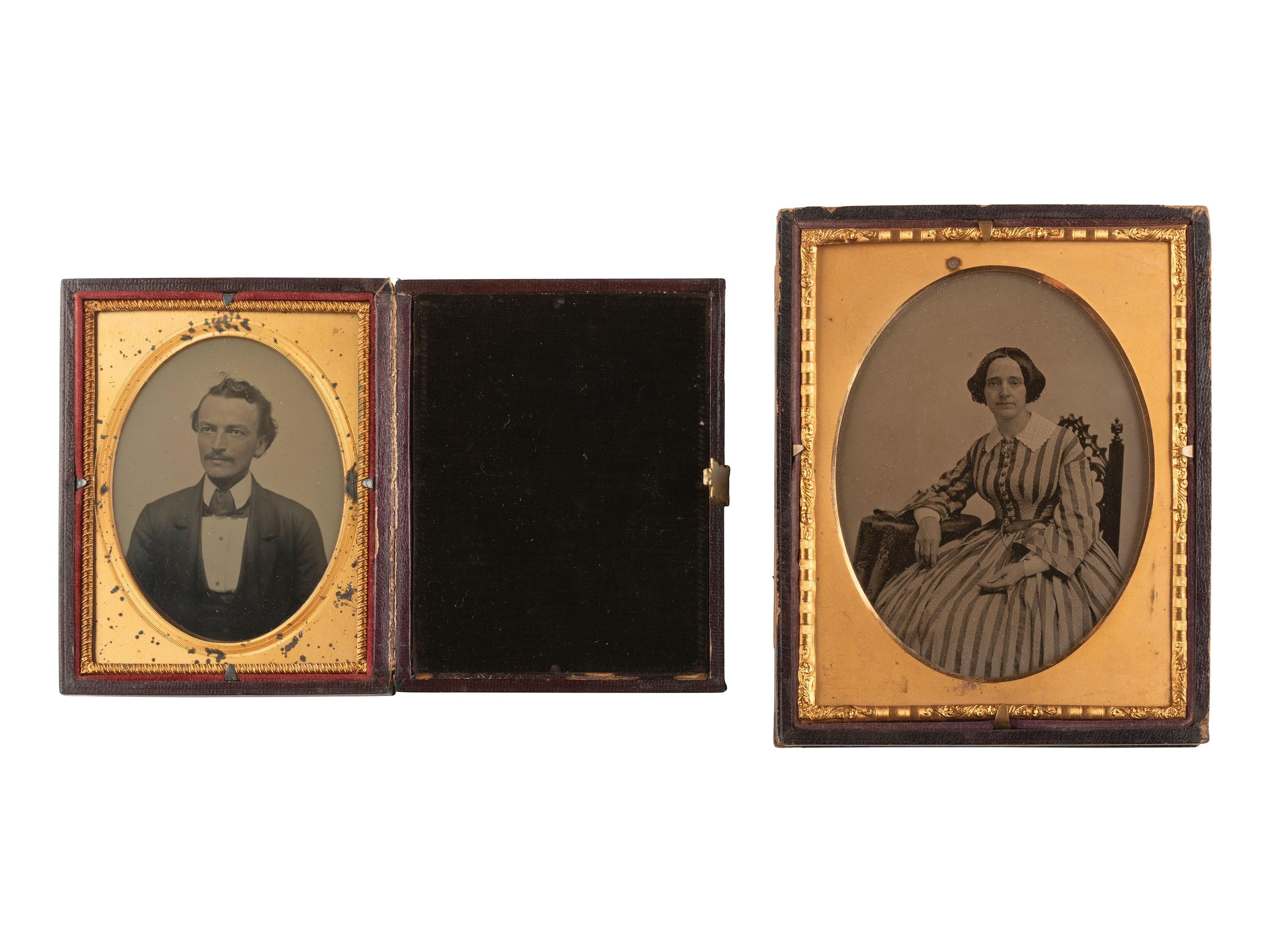 [EARLY PHOTOGRAPHY]. Assorted portraiture incl. daguerreotypes, ambrotypes, tintypes, and others.