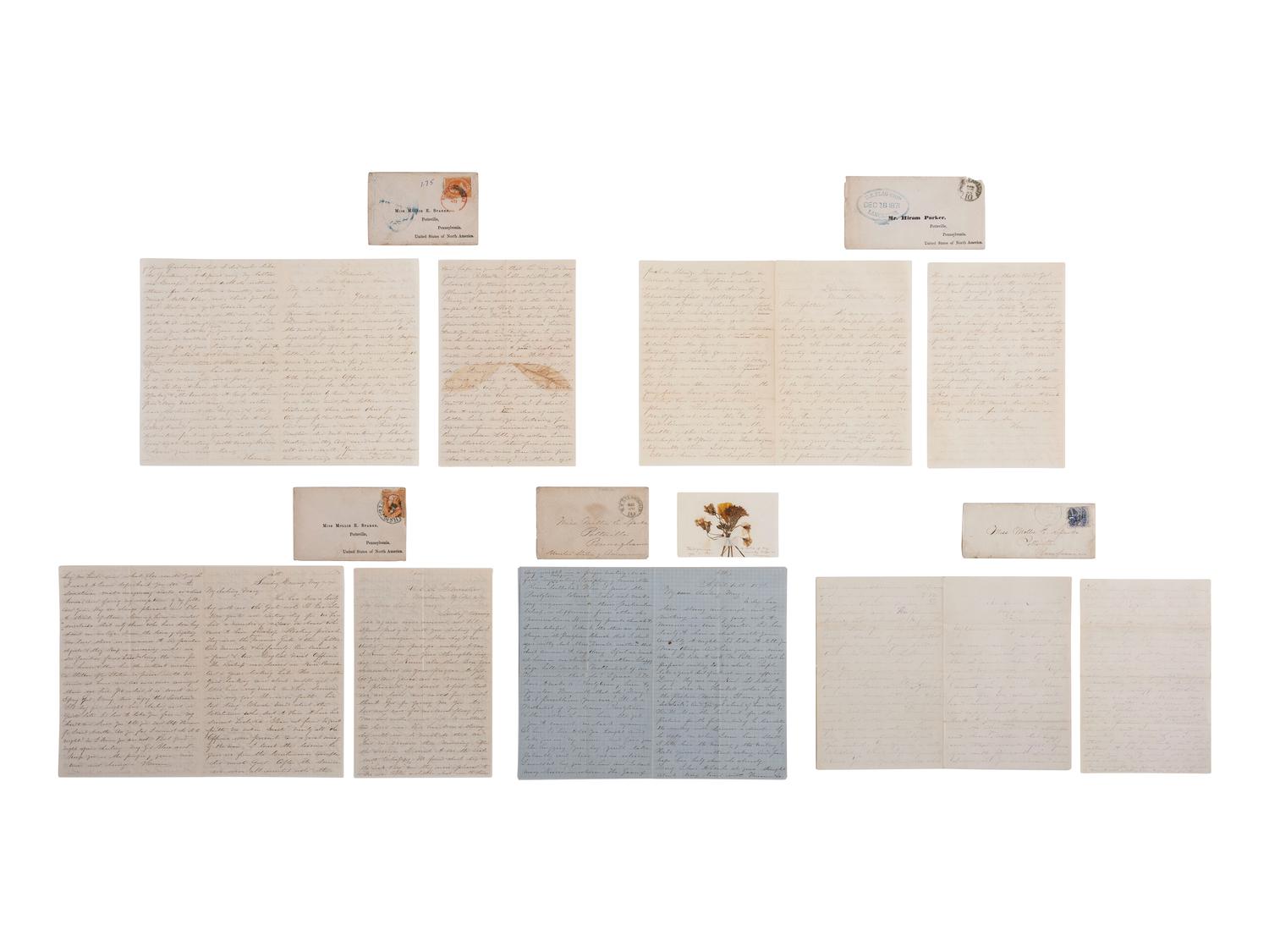 [CIVIL WAR]. Letter archive associated with naval engineer Hiram Parker, Jr. (1841-1918).