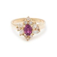 PINK SAPPHIRE AND DIAMOND RING