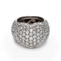 An 18 Karat White Gold and Diamond 'Heart' Ring, Gioielmoda,