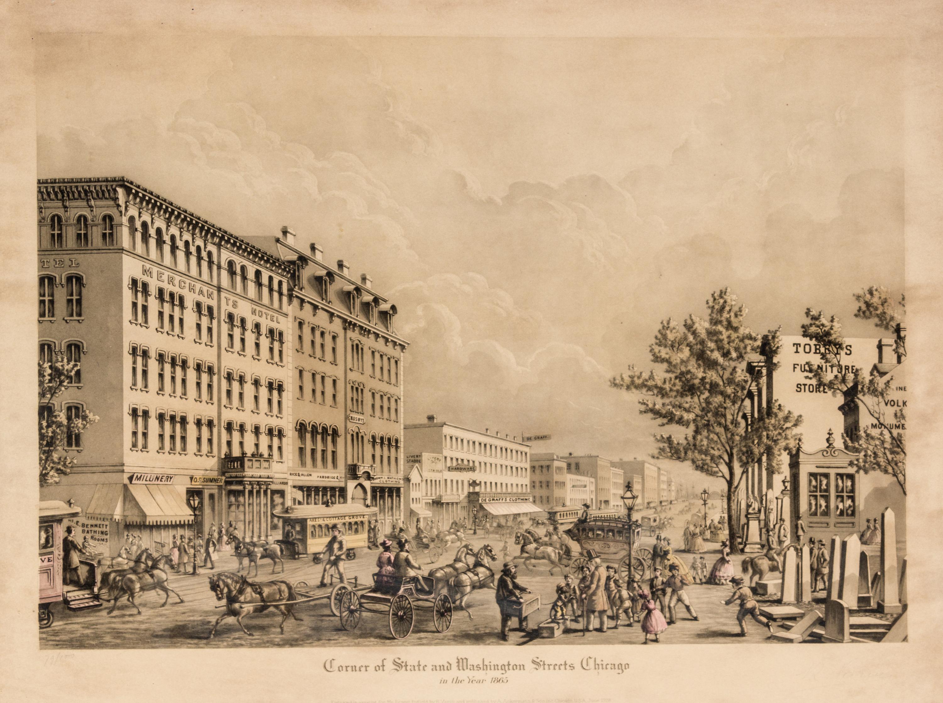 (CHICAGO) VARIN, RAUL. A group of 5 prints of Chicago, c. 1927-1931