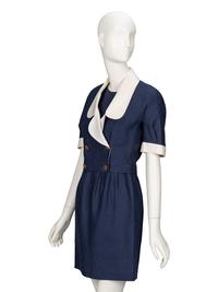 Chanel, Navy Linen Dress Suit