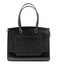 A Louis Vuitton Black Epi Leather Madeleine GM Bag, 13 x 10 x 5 inches.