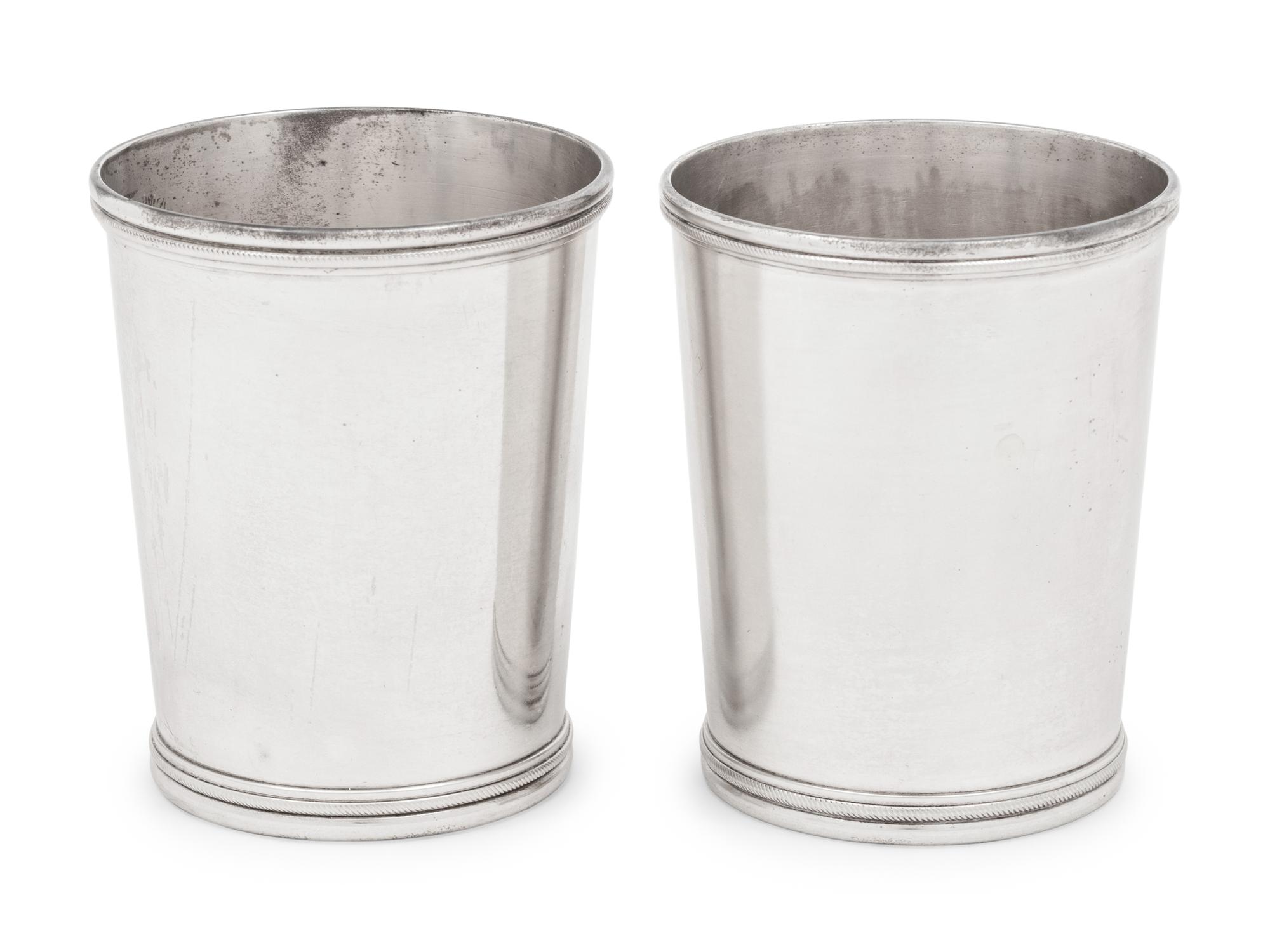 A Pair of American Coin Silver Julep Cups