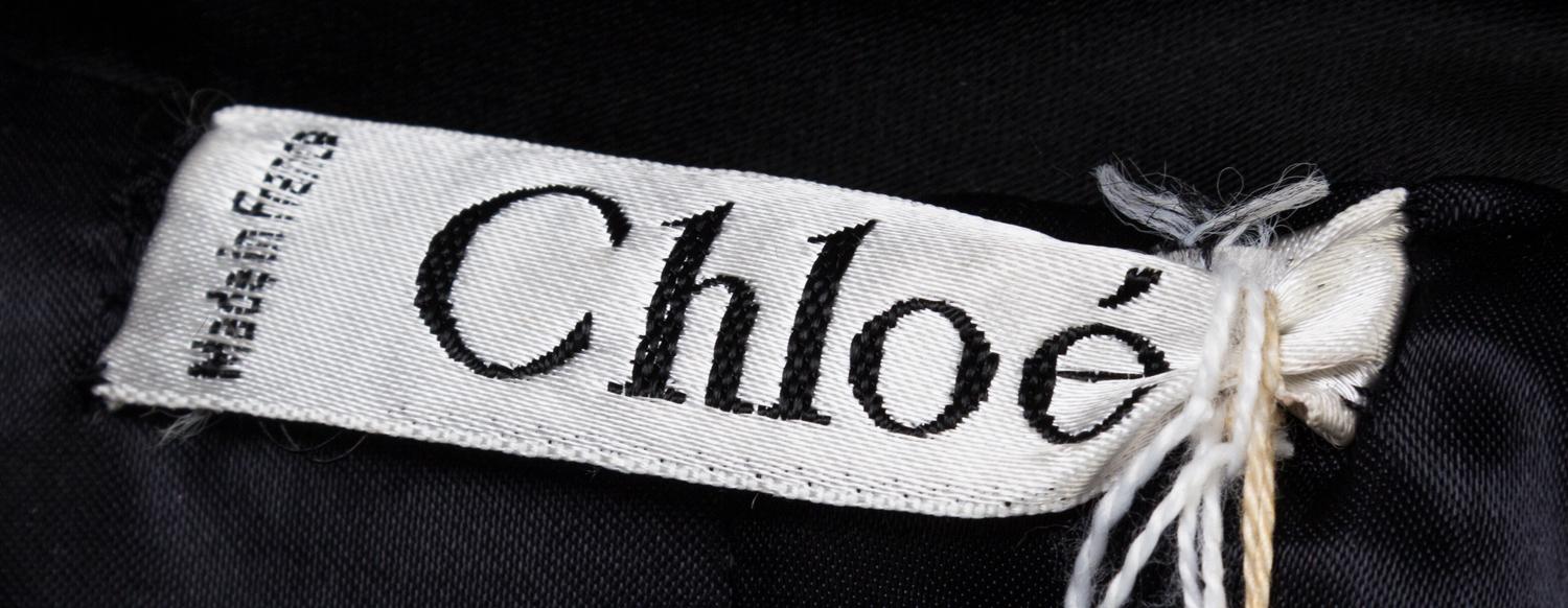 A Chloe Black Silk Evening Coat,
