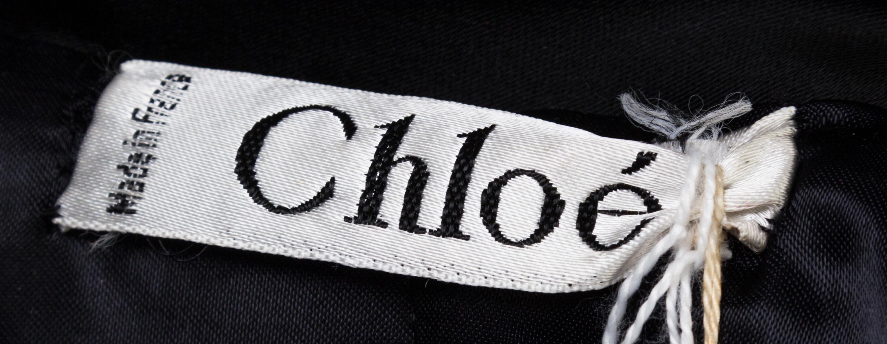 A Chloe Black Silk Evening Coat,